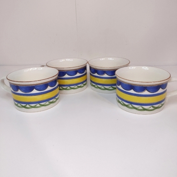 MIKASA in taglio CAA81 ALGARVE  set of 4 té/ coffee cups - Picture 2 of 9